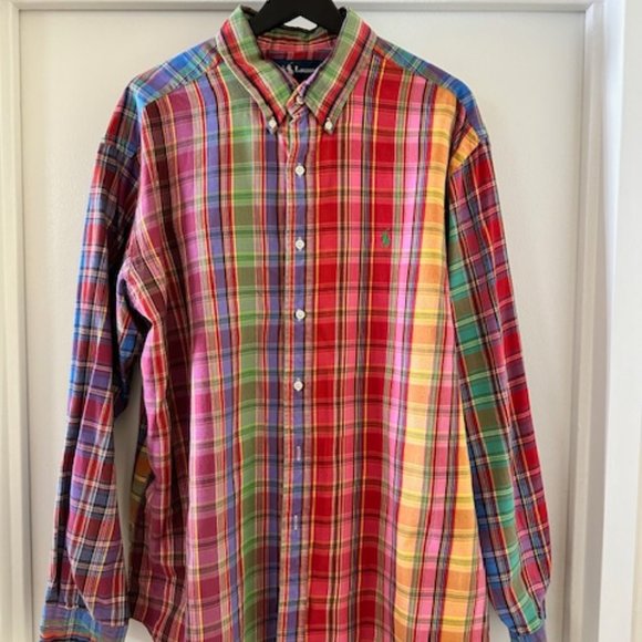 Men’s Polo Ralph Lauren Button Down Plaid Shirt XL - Picture 1 of 4